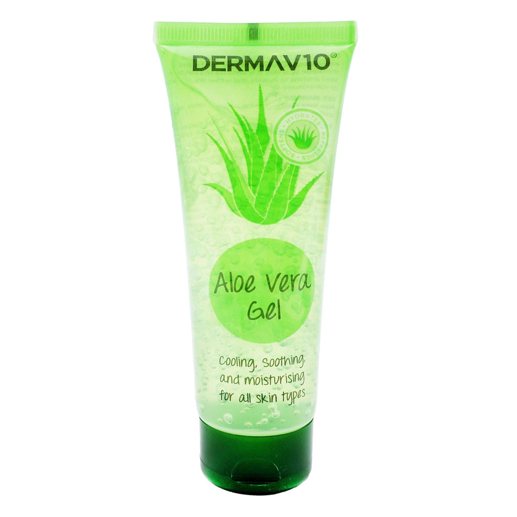 Derma V10 Aloe Vera Gel 75ml Cooling Soothing Moisturising Skin Care
