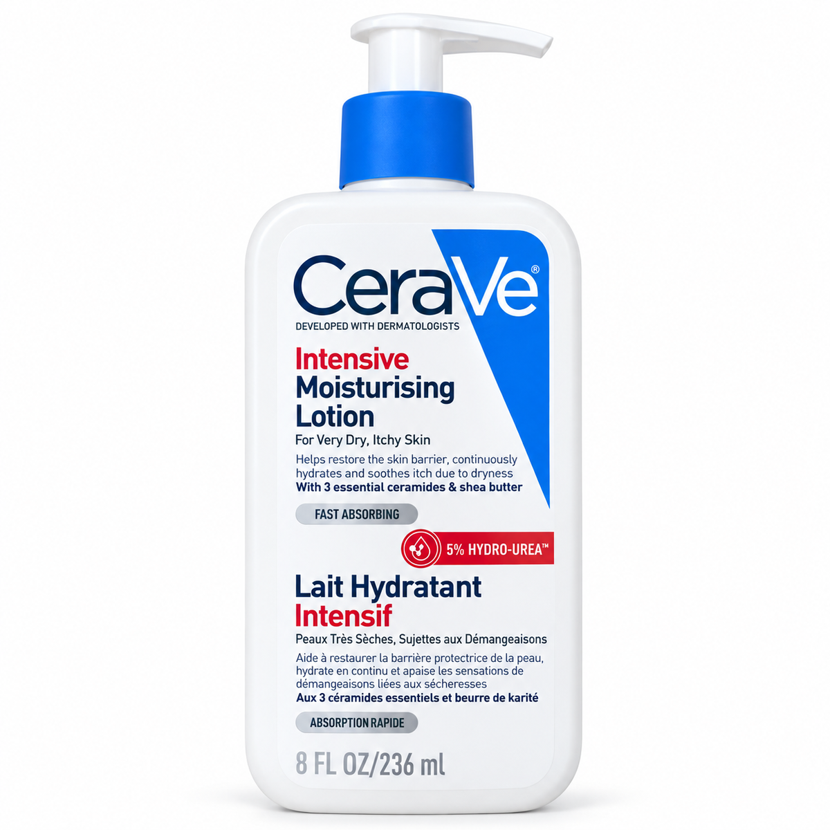 CeraVe Intensive Moisturising Lotion 236ml Very Dry Itchy Skin 5% Hydro-Urea