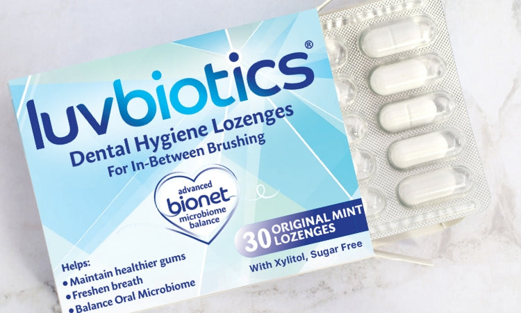 Luvbiotics Dental Probiotic Lozenges 30 Tablets Oral Microbiome Gum Health