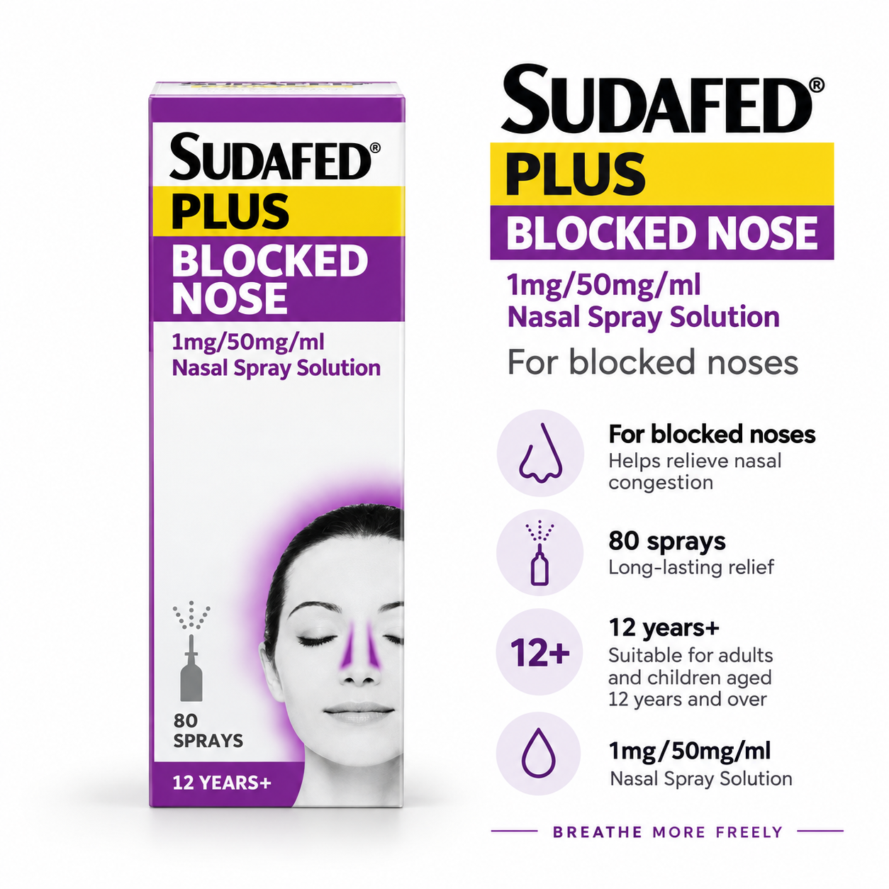 Sudafed Plus Blocked Nose Nasal Spray 10ml