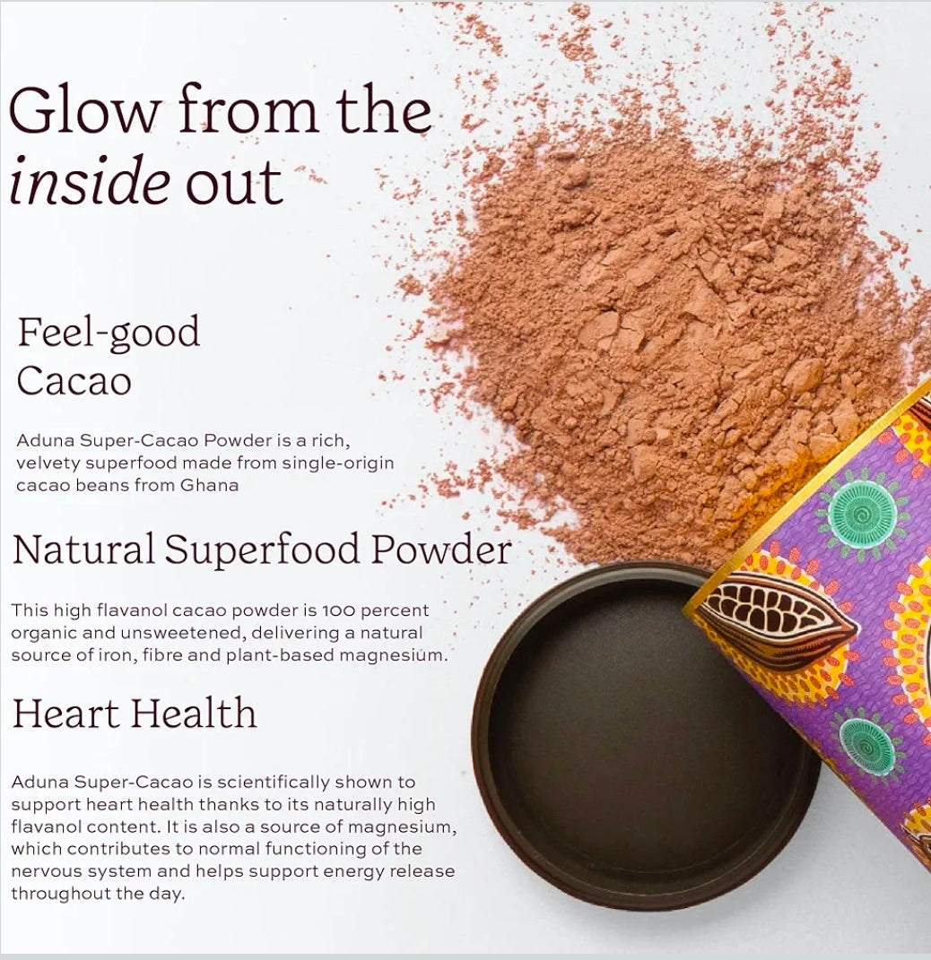 Aduna Super Cacao Powder 275g – Natural Single-Origin, Heart & Nerve Support