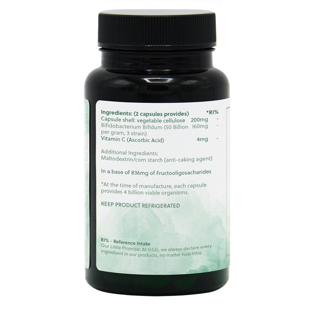 G&G Bifidobacterium Probiotic 8 Billion Gut Health Immune Support Vegan Capsules
