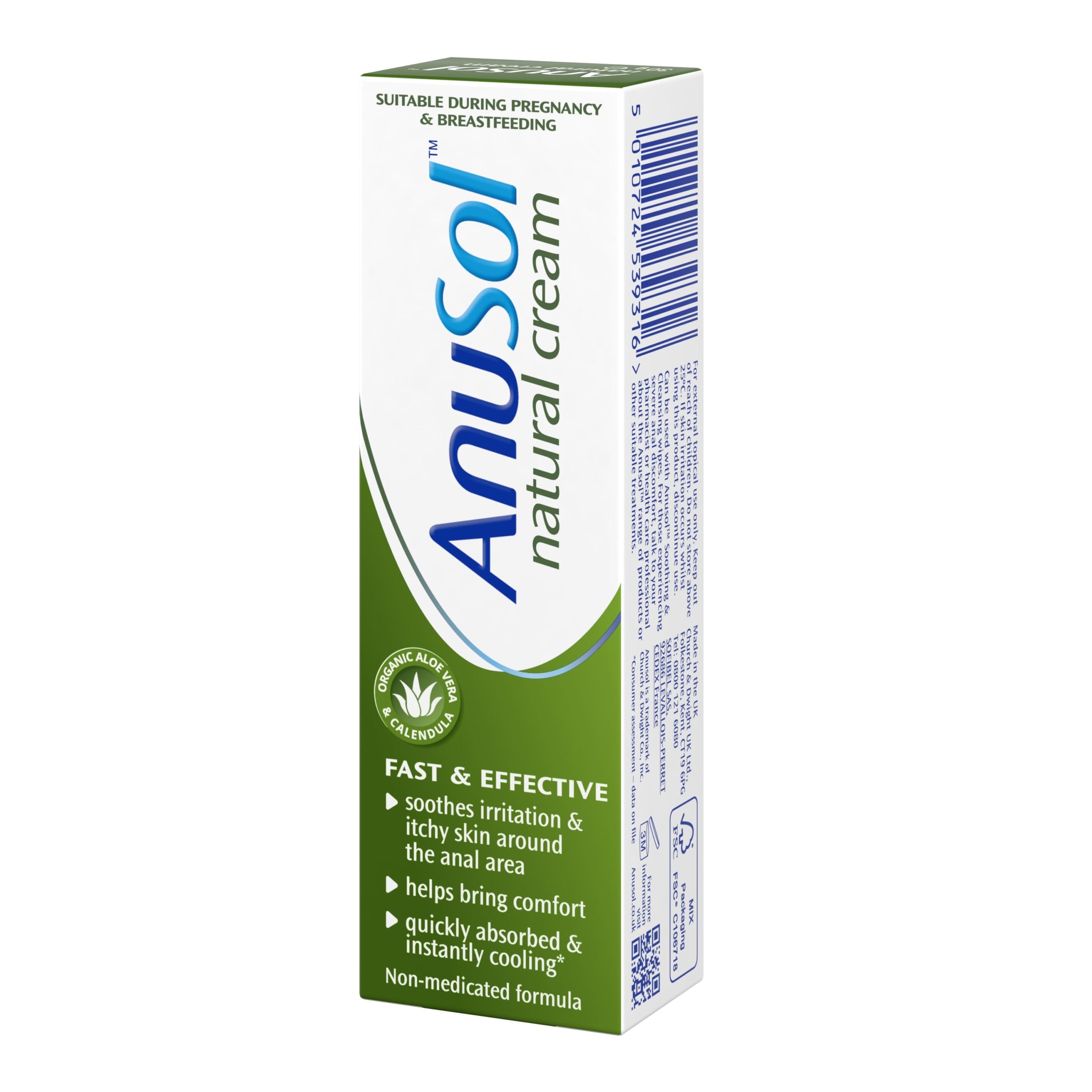 Anusol Natural Cream 30g – Soothing Relief for Piles & Anal Irritation
