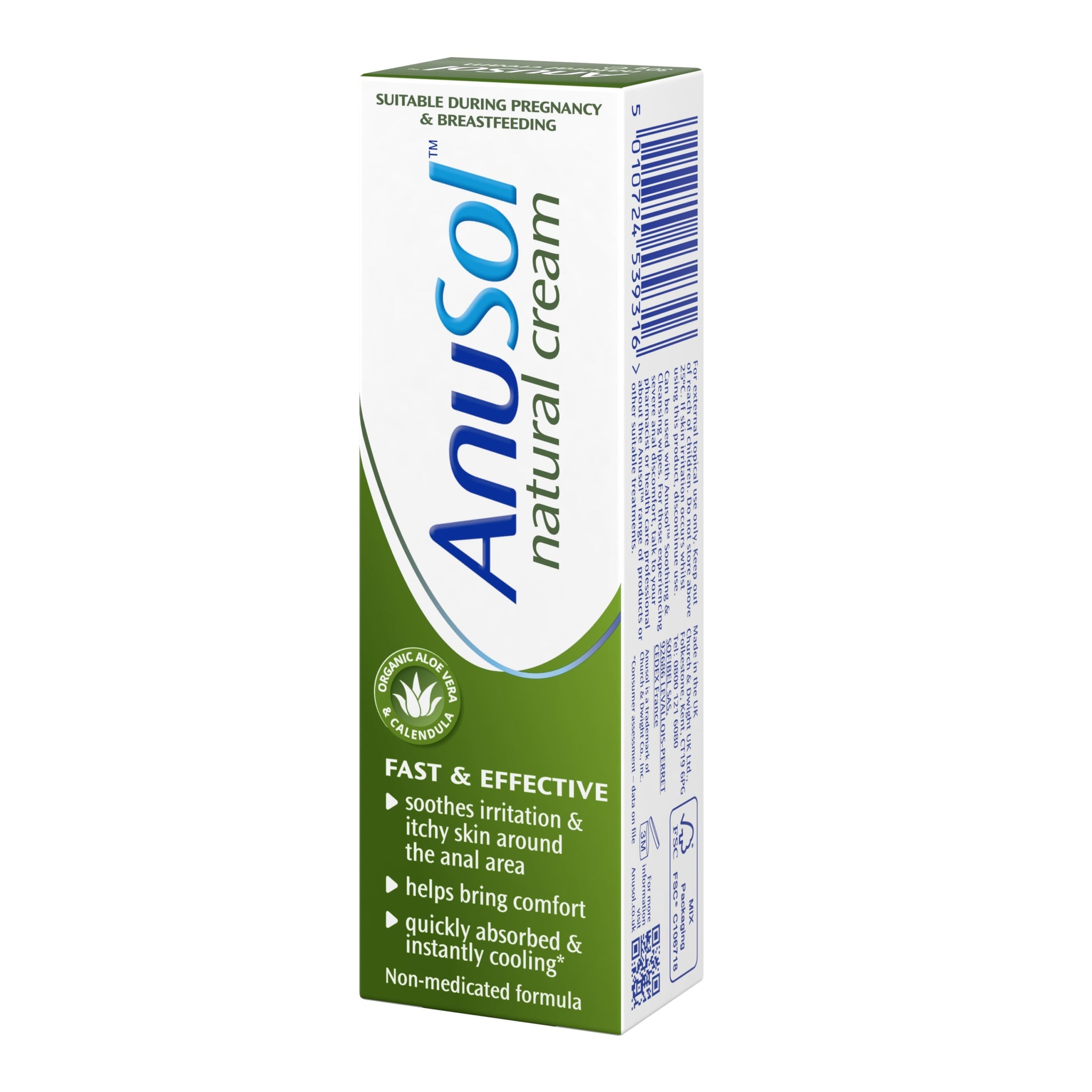 Anusol Natural Cream 30g – Soothing Relief for Piles & Anal Irritation