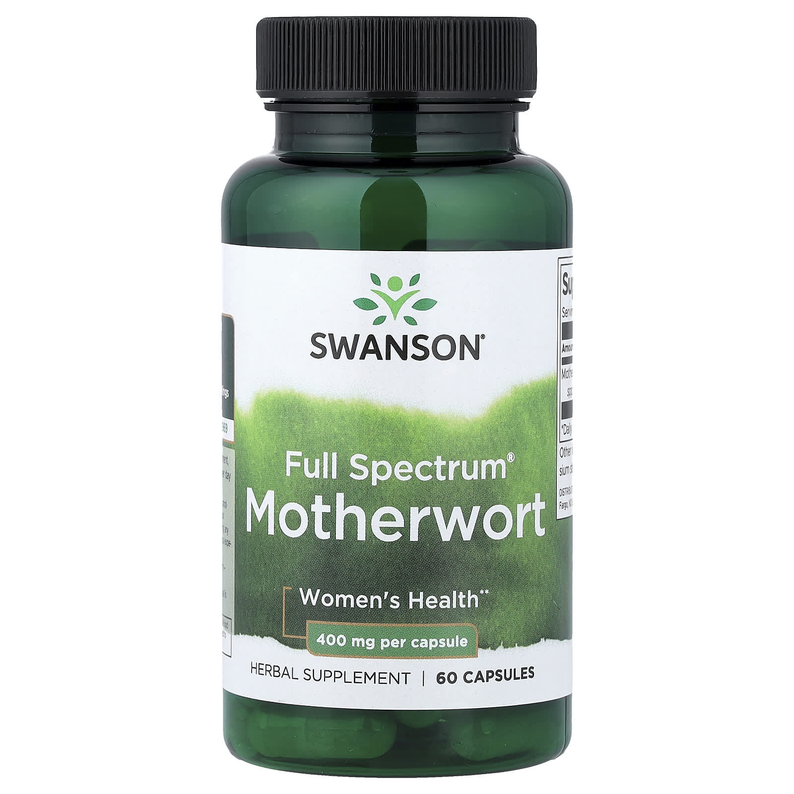 Swanson Motherwort 400mg Calm Anxiety Heart Hormone Support 60 Capsules