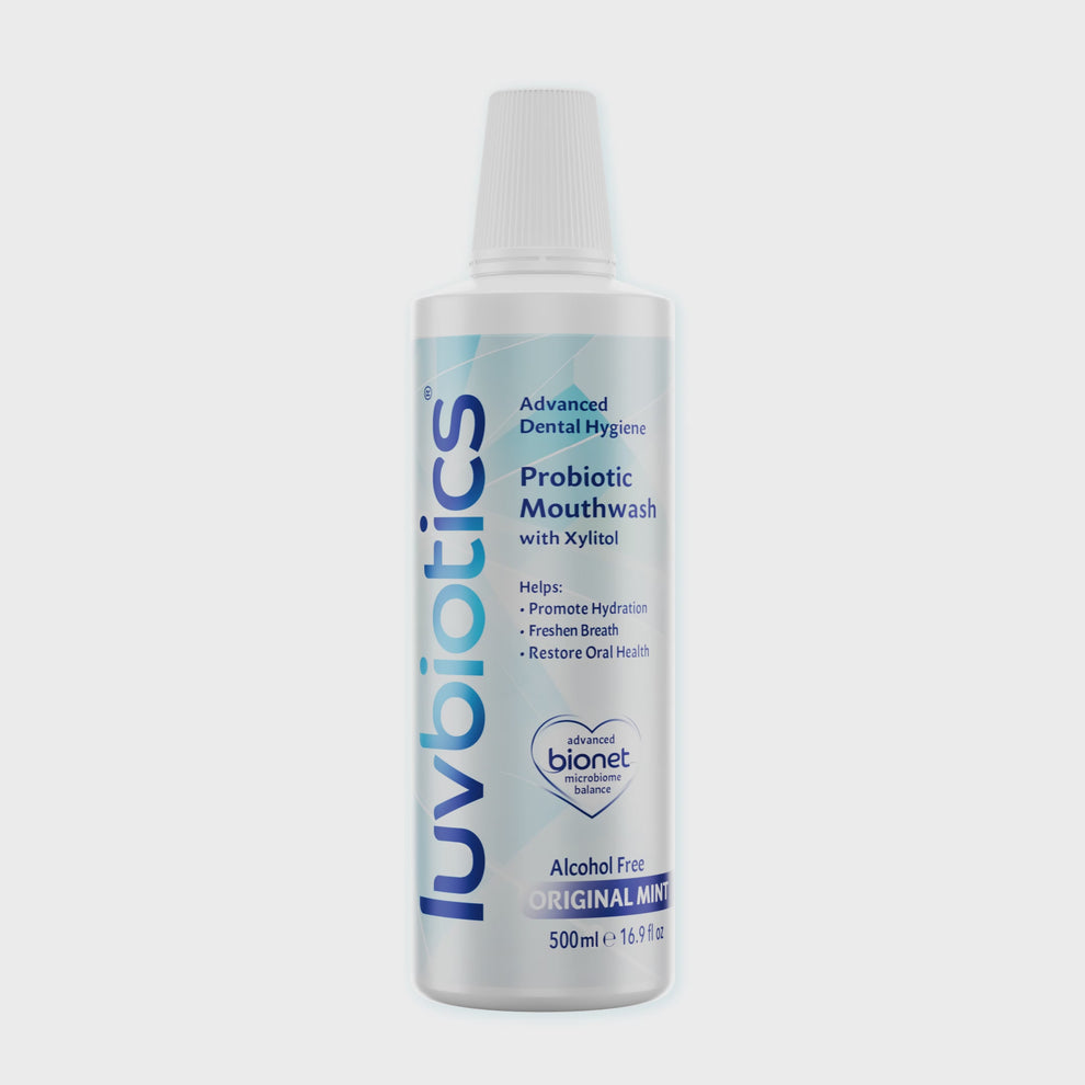 Luvbiotics Probiotic Mouthwash with Xylitol Original Mint 500ml Alcohol Fluoride Free