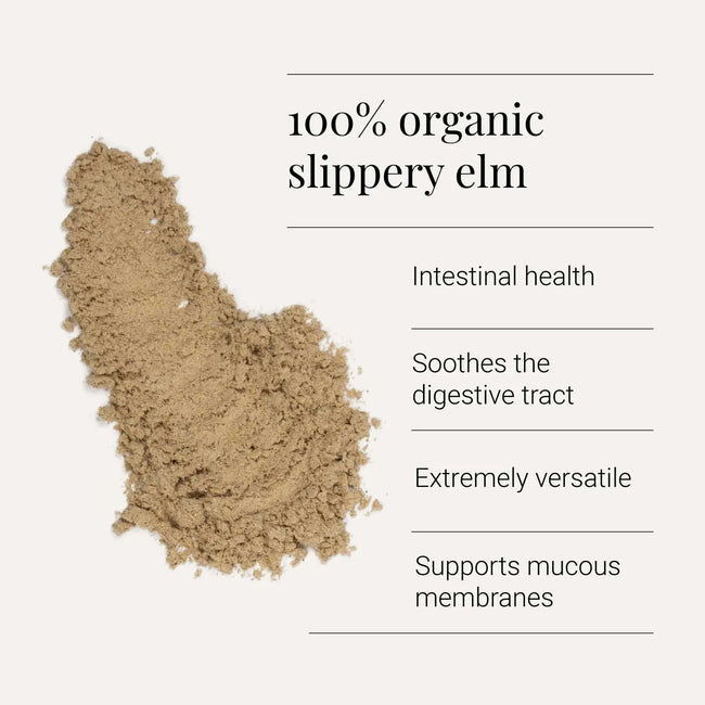 KIKI Health Slippery Elm 60 Capsules Organic Digestive Gut IBS Support