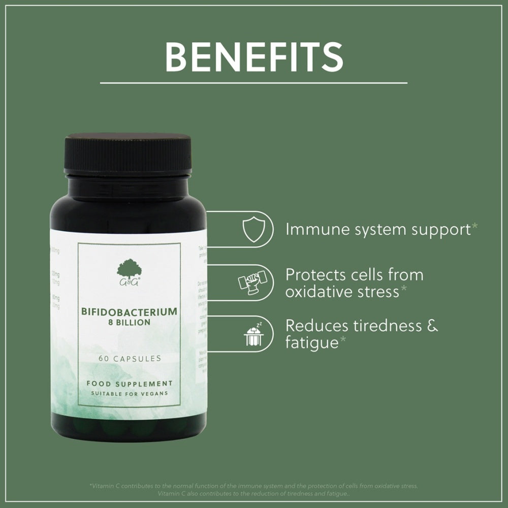 G&G Bifidobacterium Probiotic 8 Billion Gut Health Immune Support Vegan Capsules