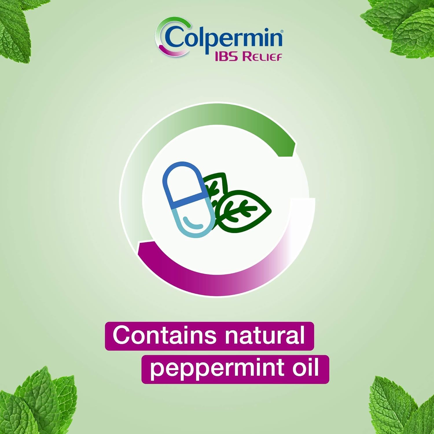 Colpermin IBS Relief Peppermint Oil Capsules 20s for IBS Gut Symptoms Relief