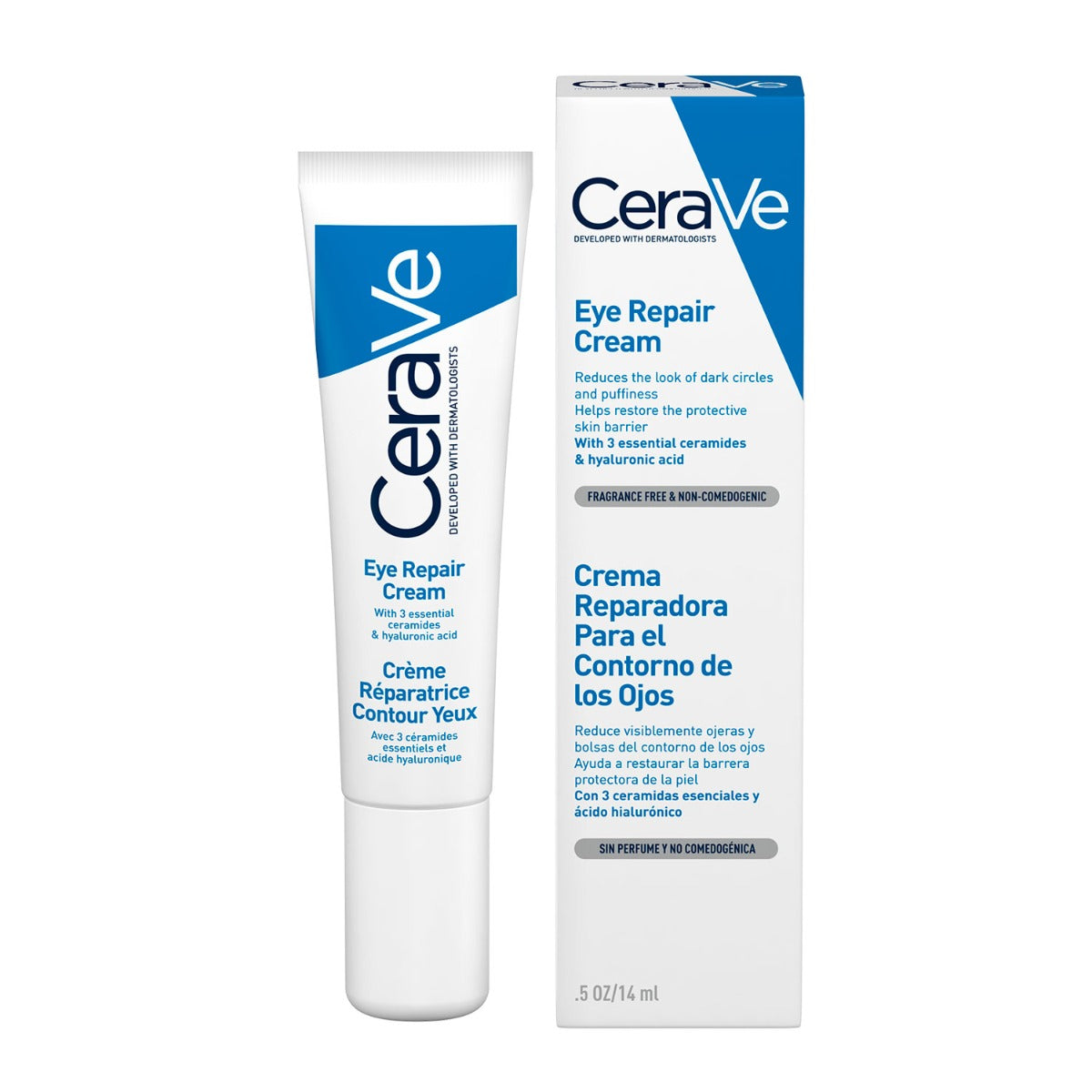 CeraVe Eye Repair Cream 14ml Dark Circles & Puffiness Ceramides Hyaluronic Acid