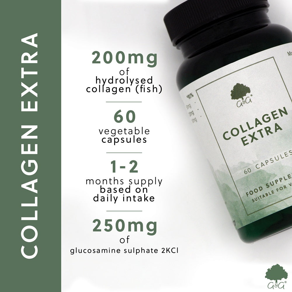 G&G Collagen Extra Supports Skin, Hair, Nails Joints, High Strength Formula 60