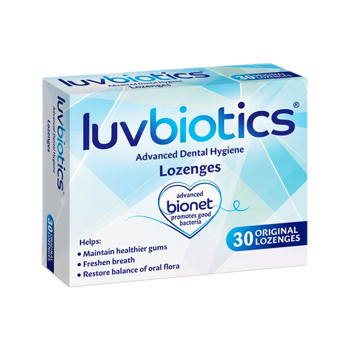 Luvbiotics Dental Probiotic Lozenges 30 Tablets Oral Microbiome Gum Health