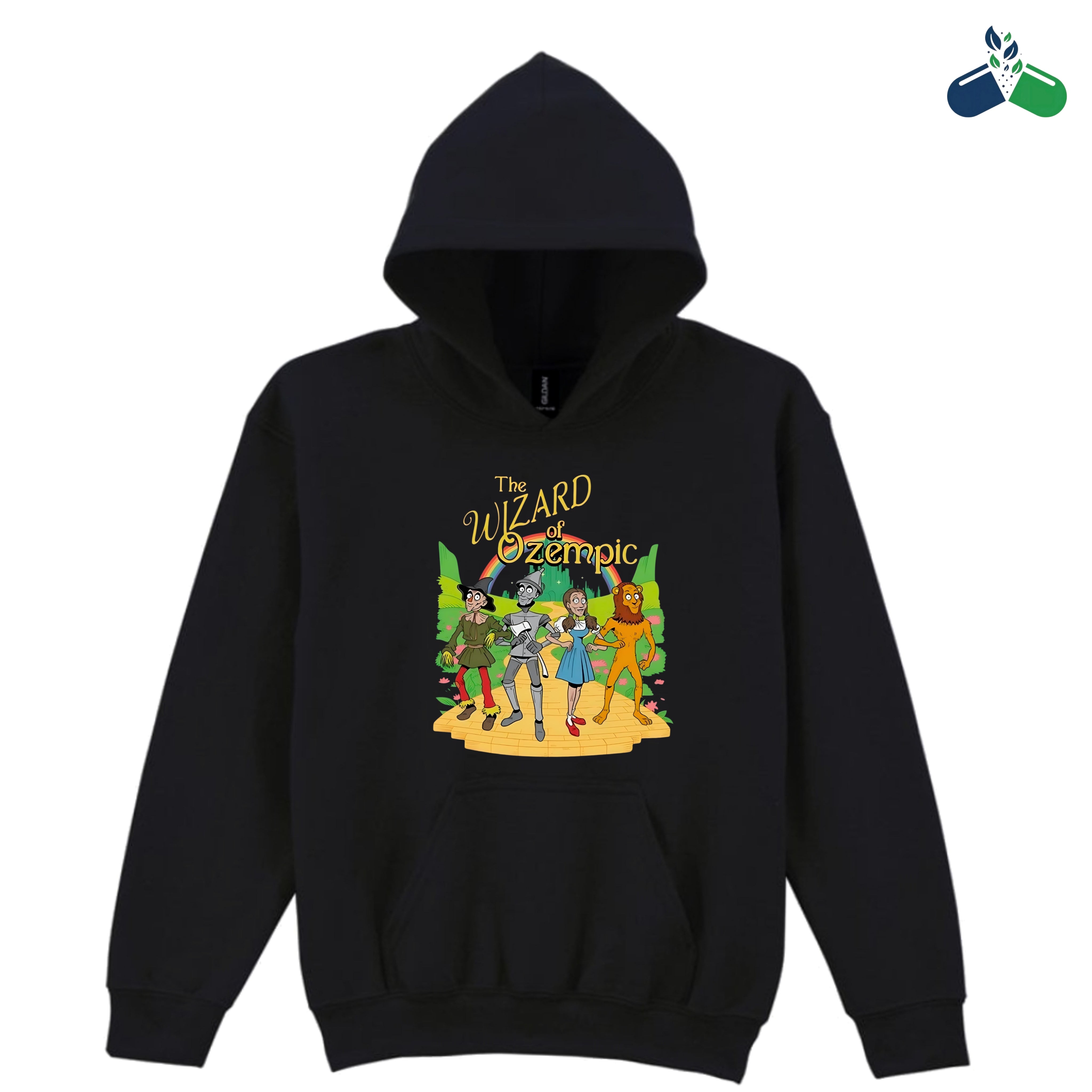 Wizard of Ozempic Hoodie Funny Parody Graphic Pullover Sweatshirt