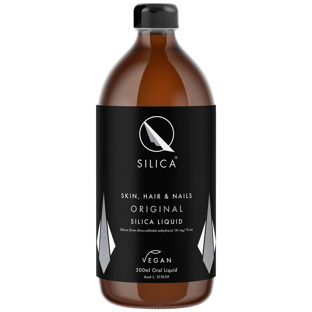 Qsilica Skin Hair Nails Original Liquid 500ml Vegan Collagen Repair Support