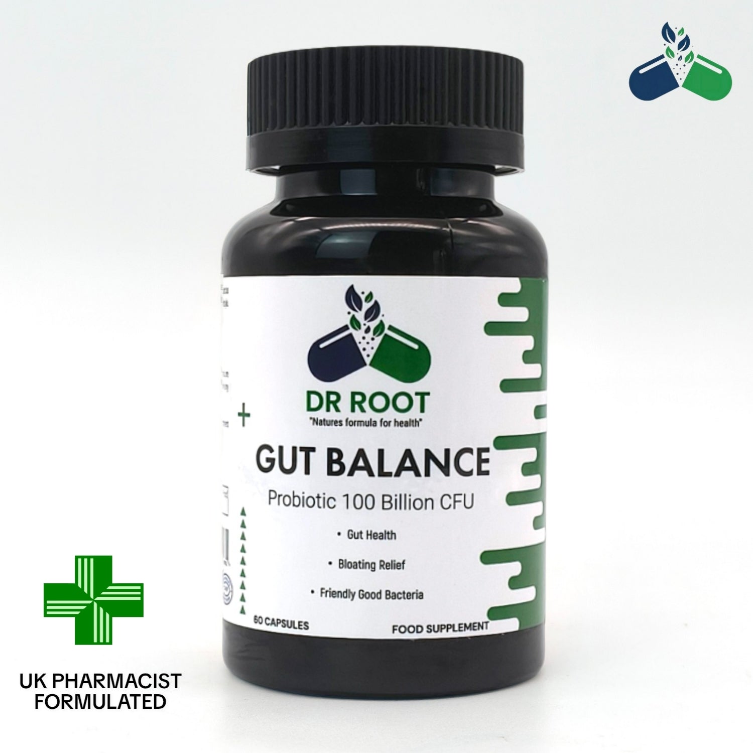 Dr Root Probiotic 100 Billion CFU | Gut Health, Bloating & Digestive Relief UK