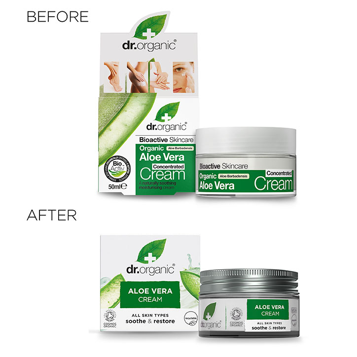 Dr.Organic Aloe Vera Cream – Soothing & Restoring Moisturiser 50ml