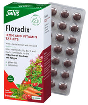 Floradix Iron & Vitamin Tablets 84 Pack Herbal Supplement for Tiredness Fatigue