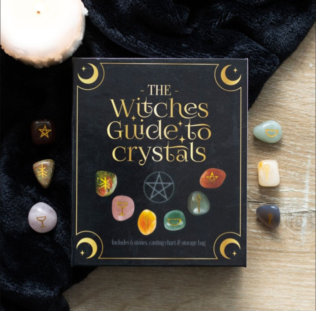 Witches Guide to Crystals Gift Set  6 Divination Tumblestones