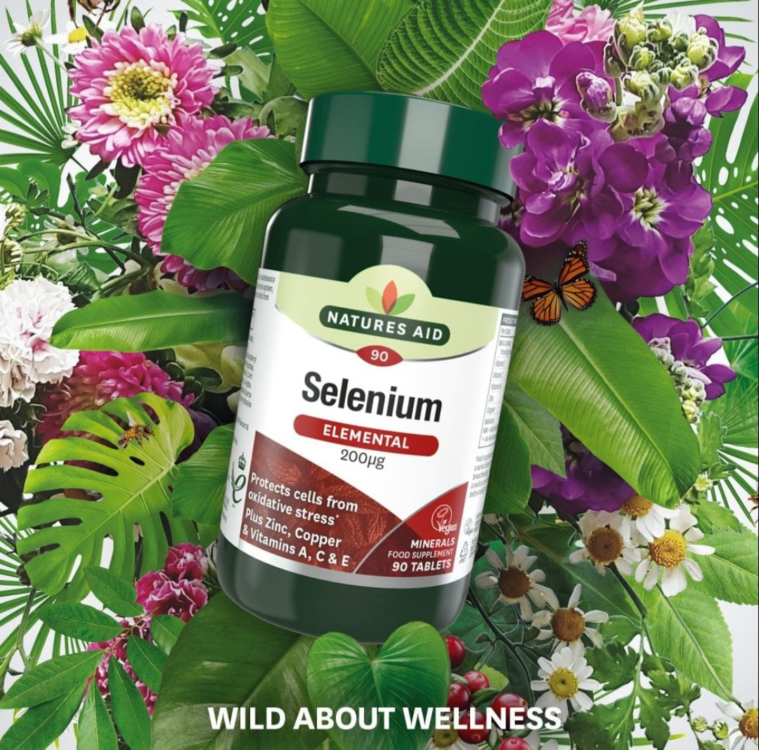 Natures Aid Selenium Elemental 200µg Immune Thyroid Hair & Nails 90 Tablets